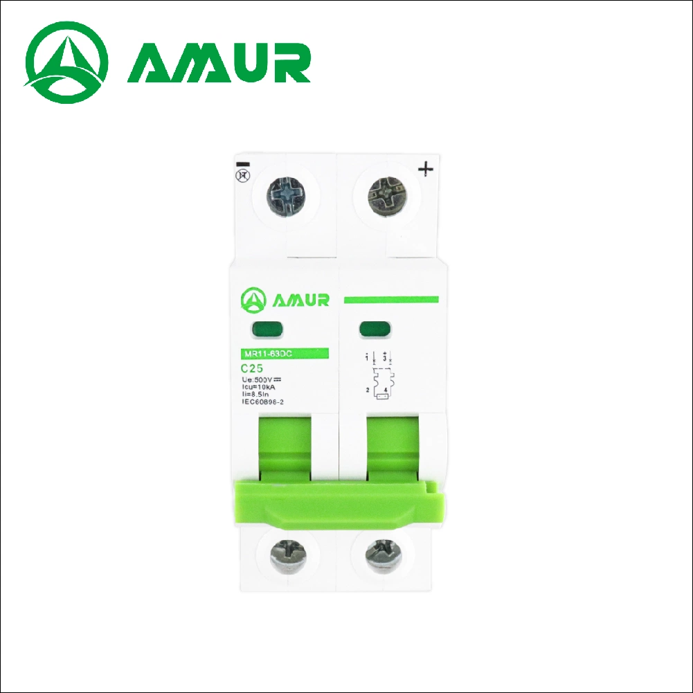 Amuf 2p 63A 6ka MCB DC Circuit Breaker