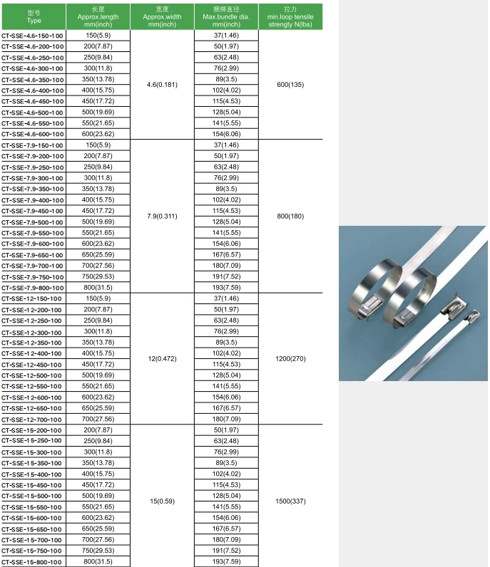 304 4.6X150 Stainless Steel Cable Tie-Ball Lock Type