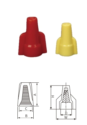 Orange Insulated Screw-on Wire Connector Spring Nail Type Connector Lug