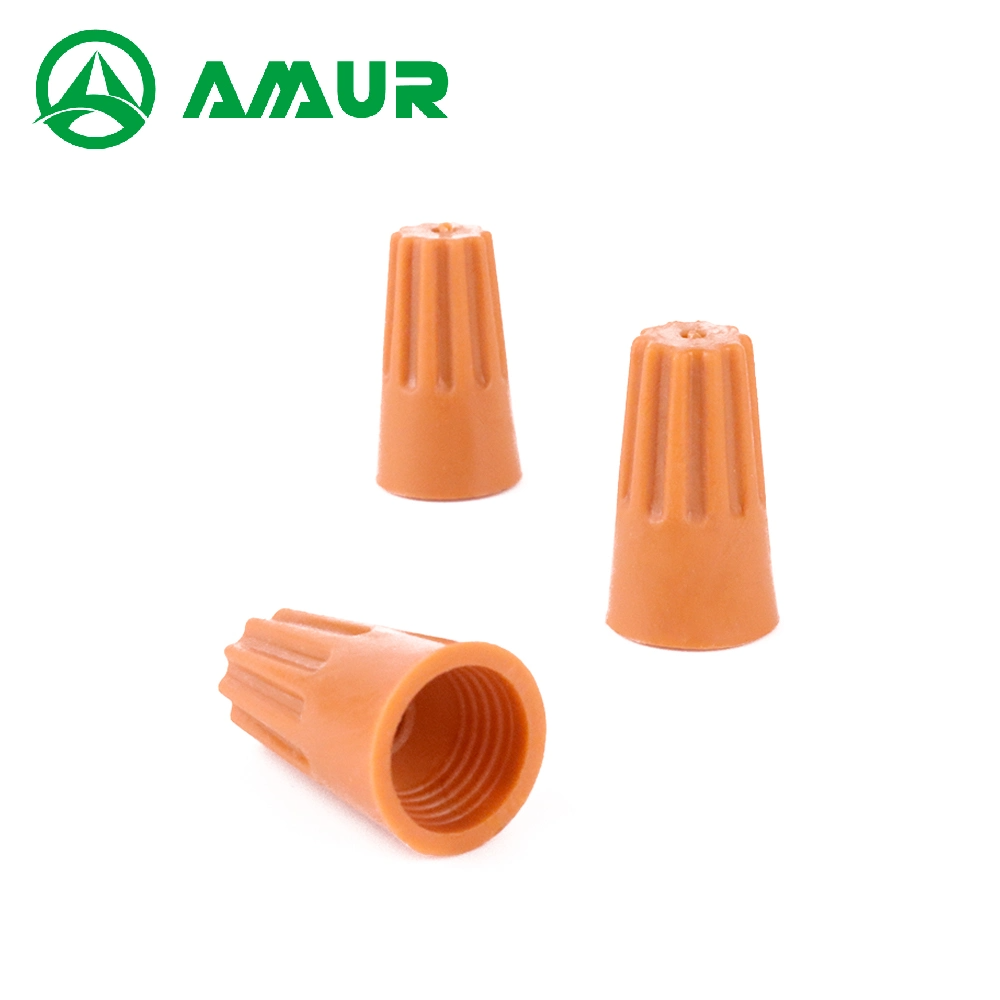 Orange Insulated Screw-on Wire Connector Spring Nail Type Connector Lug