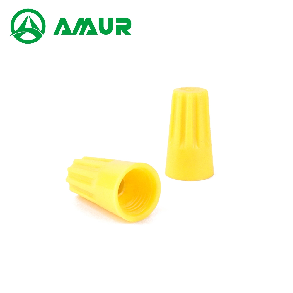 Yellow Insulated Screw-on Wire Connector Spring Nail Type Connector Lug