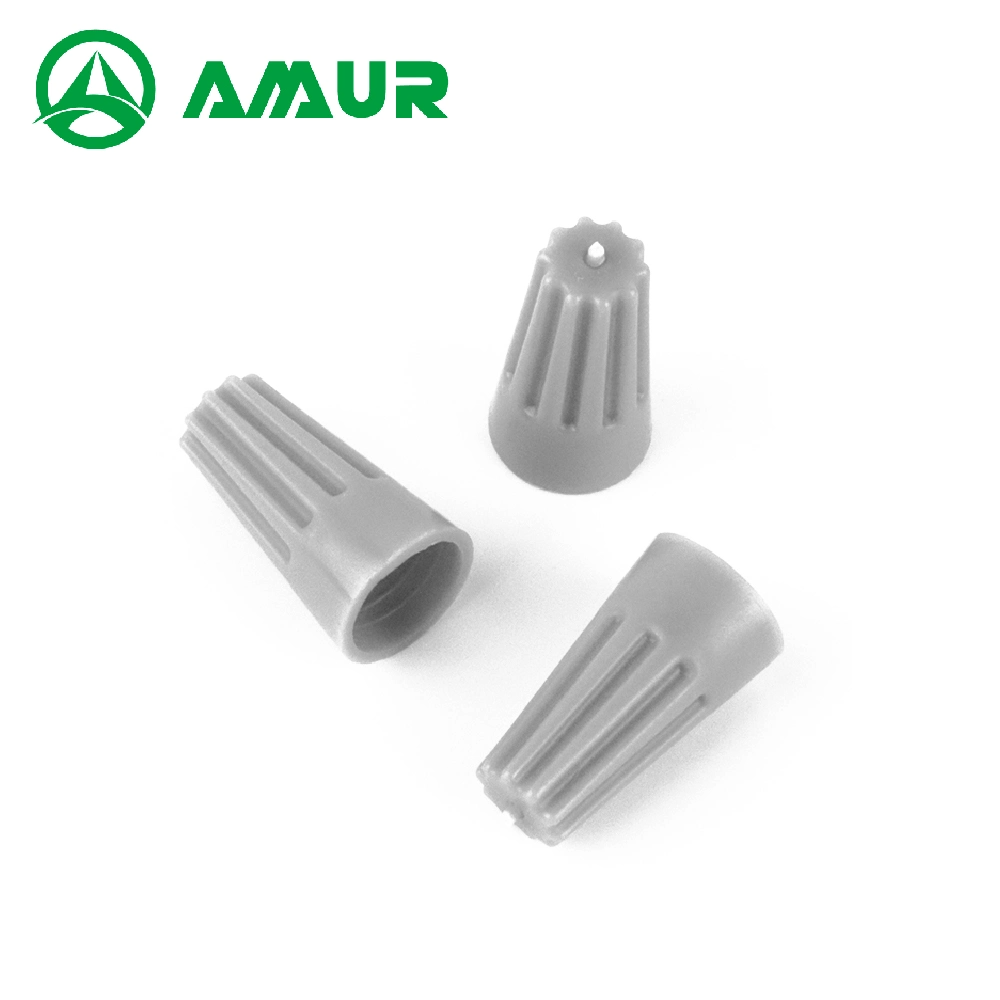 Grey Insulated Screw-on Wire Connector Spring Nail Type Connector Lug