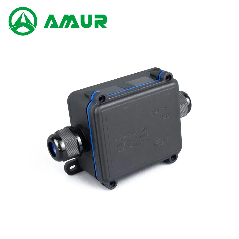 Amur Customized 3 Holes Plastic Electrical Waterproof Connector Junctionbox