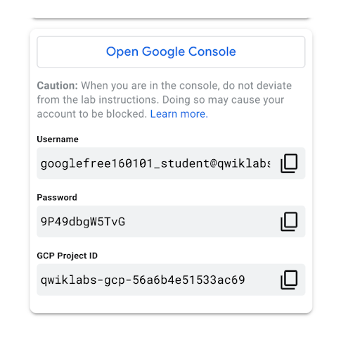 Open Google Console