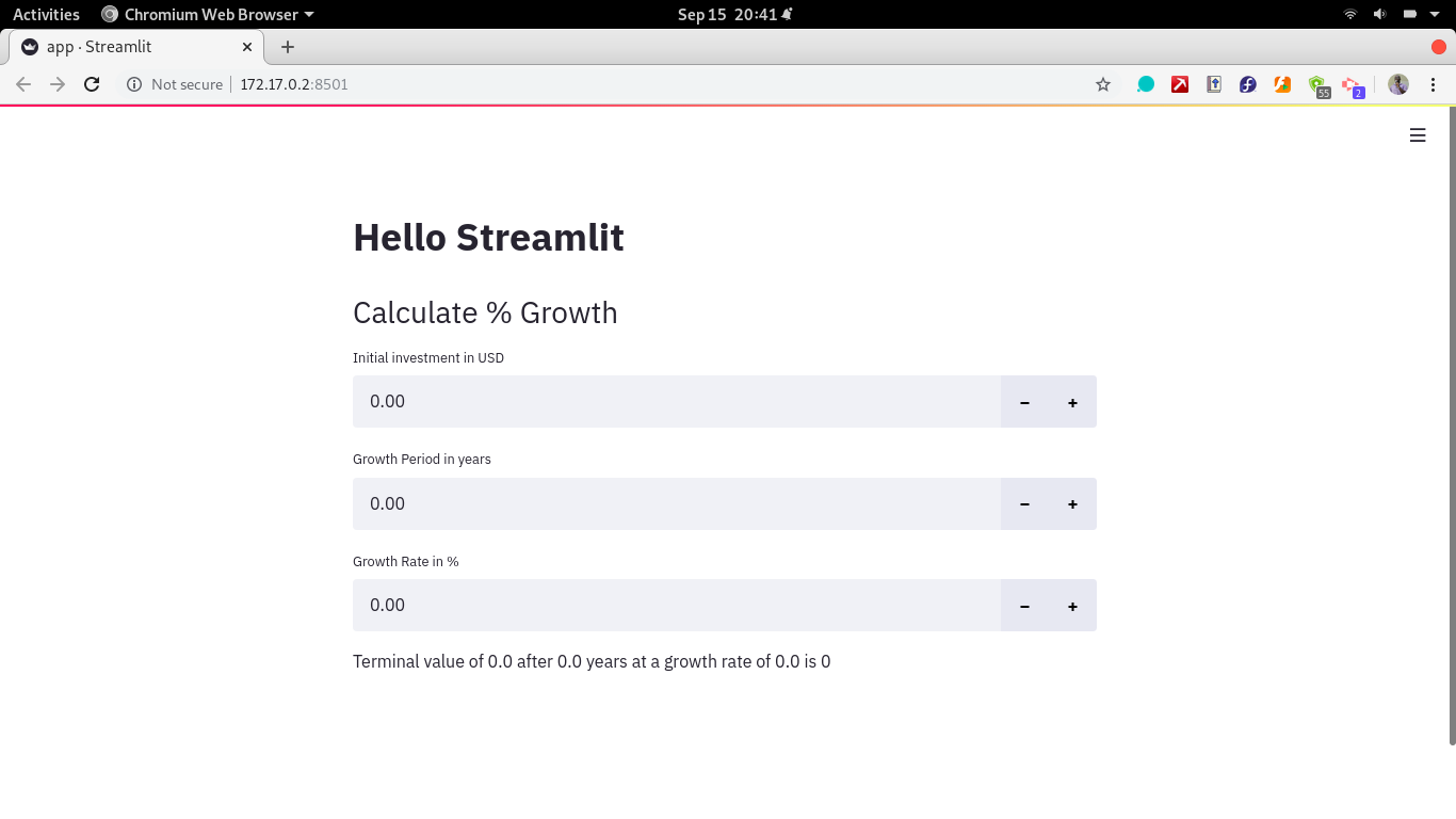 Stremlit 页面