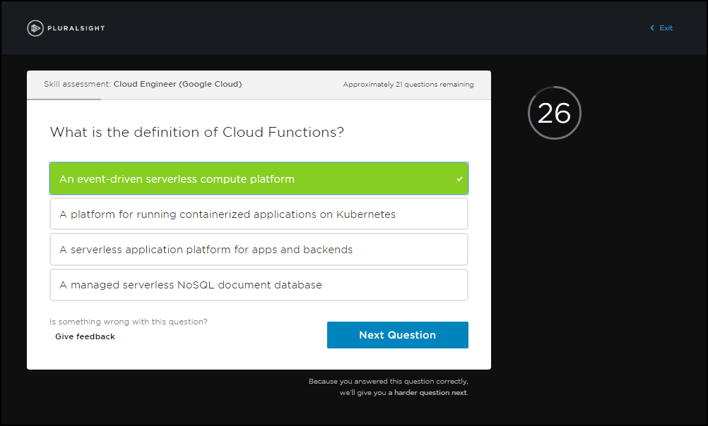 Pluralsight Skill IQ 评估引擎。