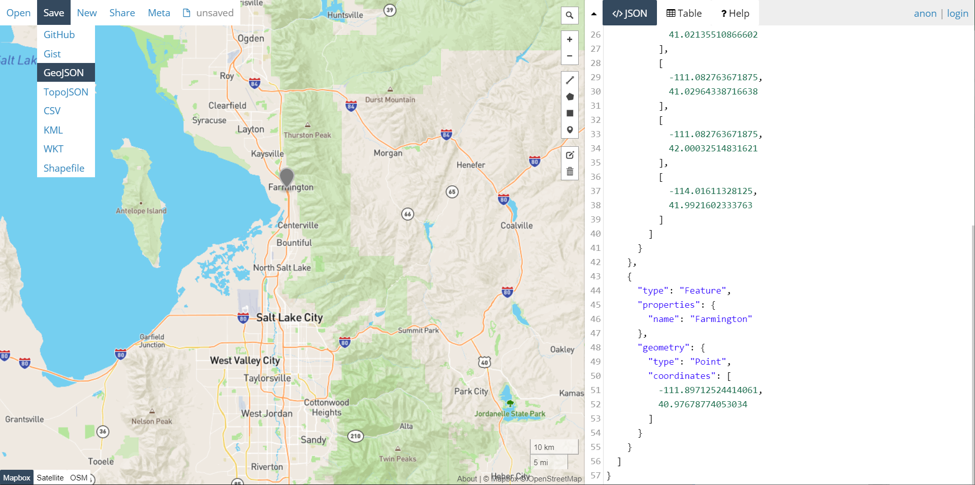 geojson 导出