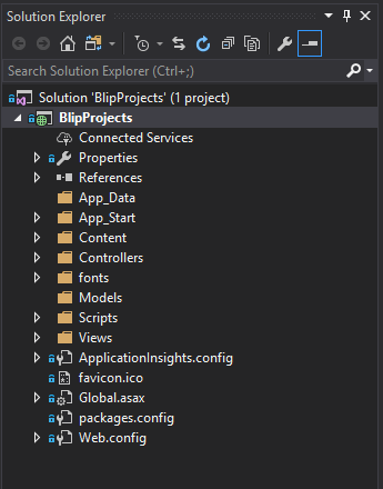 Visual Studio 解决方案资源管理器单个项目