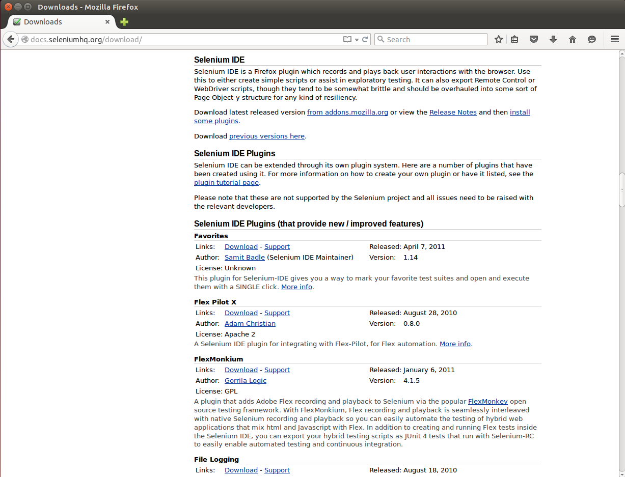 Selenium IDE 下载