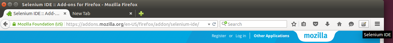 Selenium 工具栏按钮