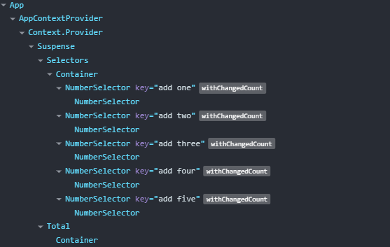 React 开发者工具组件树