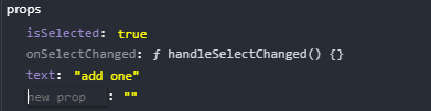 添加一个名为 isSelected 的 prop，设置为 true