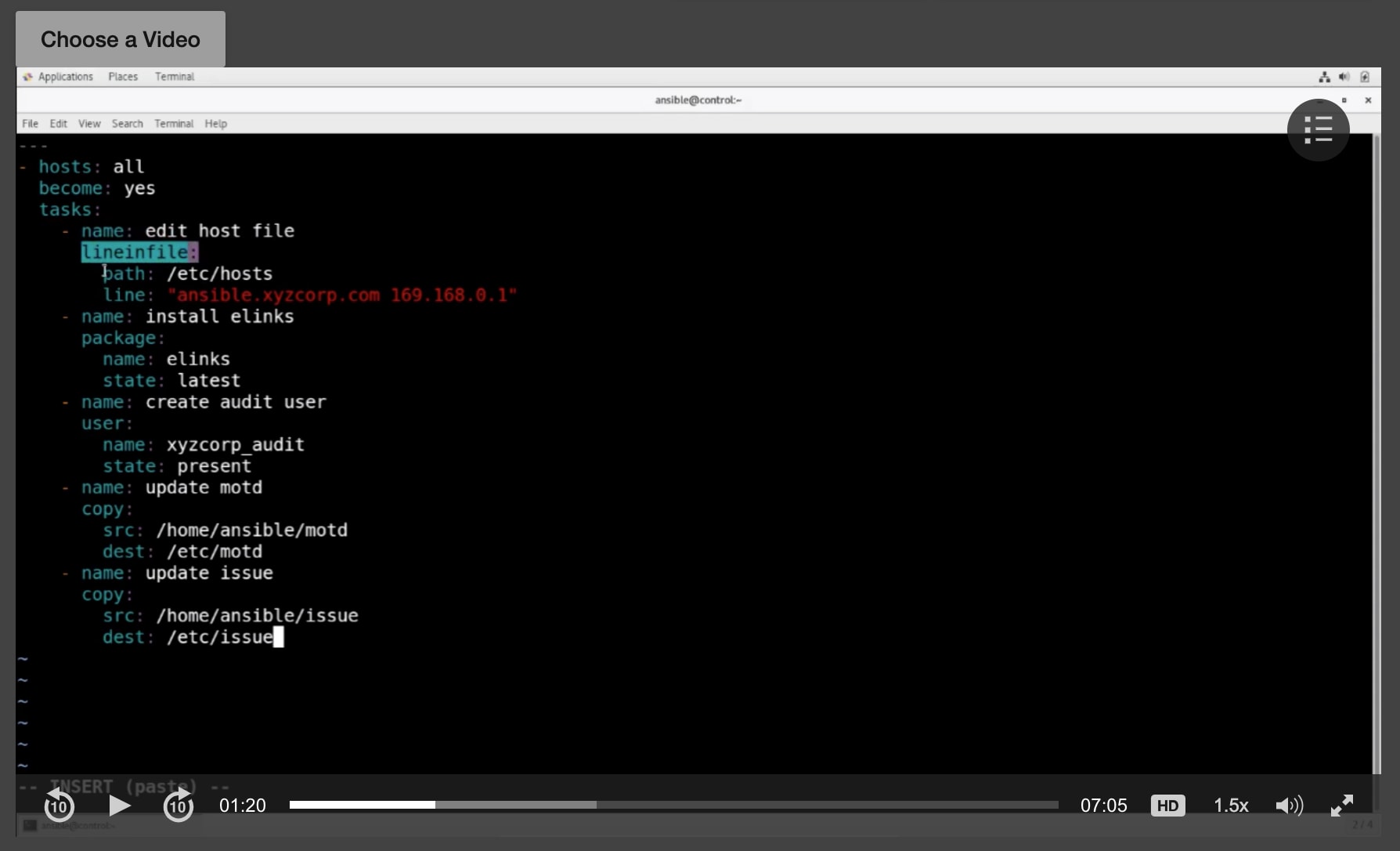 为动手实验室编写您的第一个 Ansible Playbook 视频指南